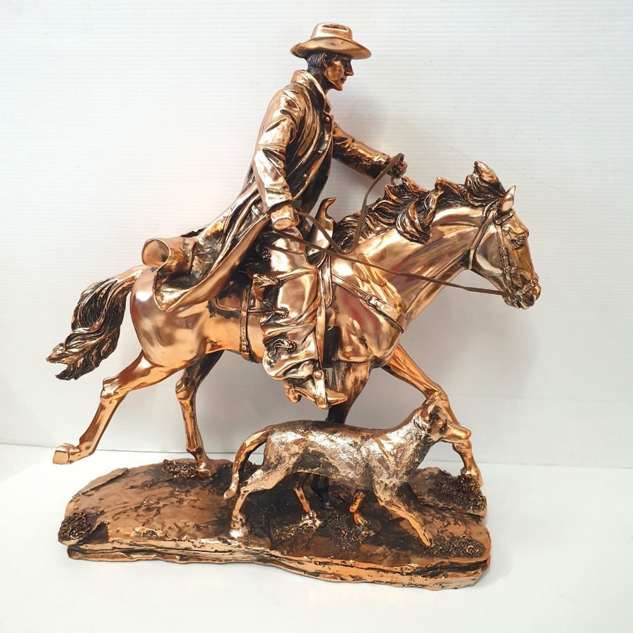 Stockman On Horseback SCULPTURE/ORNAMENT & ANIMAL at World Of Decor NZ