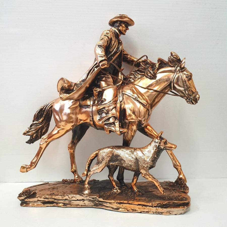 Stockman On Horseback SCULPTURE/ORNAMENT & ANIMAL at World Of Decor NZ
