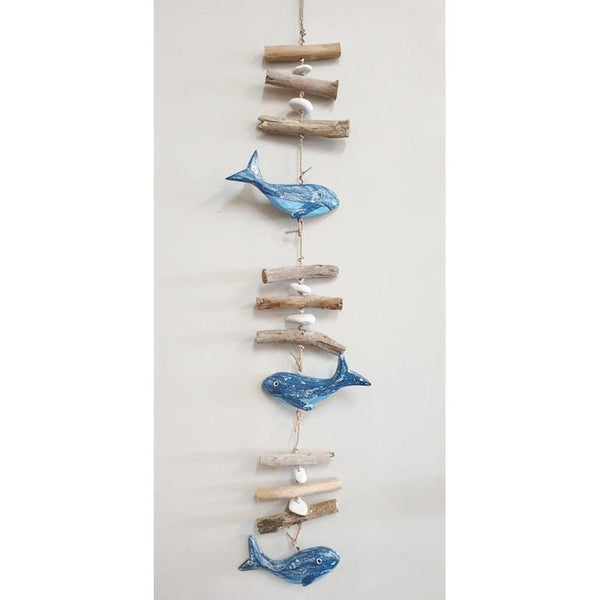 Hanging Mobile Driftwood 100cm-Whales at World Of Decor NZ