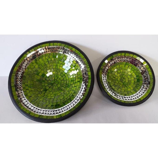 Mosaic Lime Mirrored Inlay Bowl - Small at World Of Decor NZ