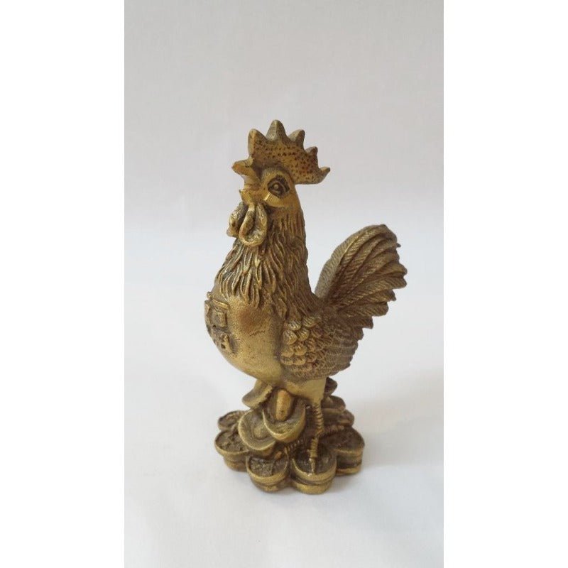 Brass Rooster 14cm FENG SHUI PRODUCTS at World Of Decor NZ