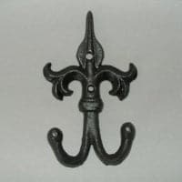 Coat Hook Double 17cm - Cream HOOKS at World Of Decor NZ