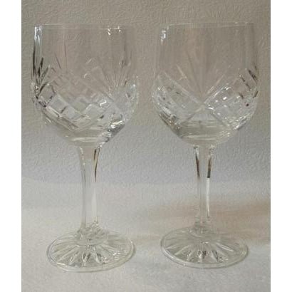 Cut Crystal Wine Glass Set of 2 FOR HER/HIM/BIRTHDAY/SPECIAL OCCASIONS at World Of Decor NZ