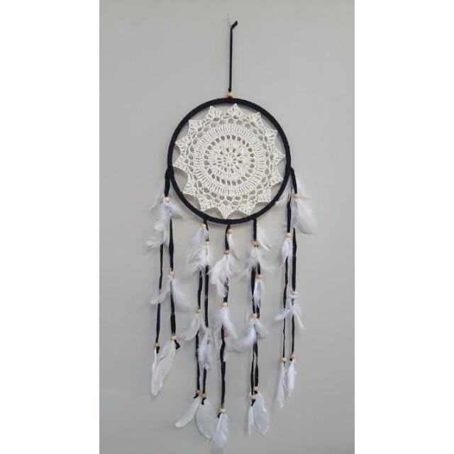 Crochet Dream Catcher Black 22cm Dream Catchers at World Of Decor NZ