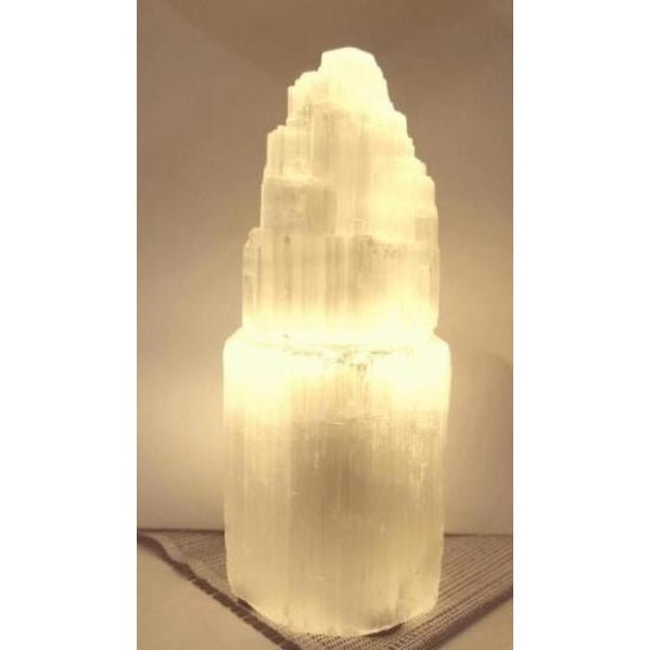 Selenite Crystal Lamp 21CM at World Of Decor NZ