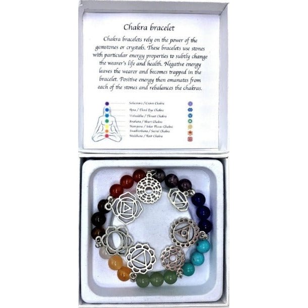 7 Stones Chakra Bracelet CRYSTAL at World Of Decor NZ