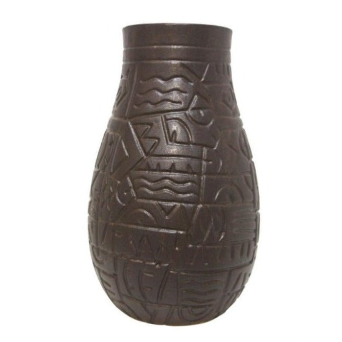 Nile Black Ceramic Vase 38cmh VASE at World Of Decor NZ