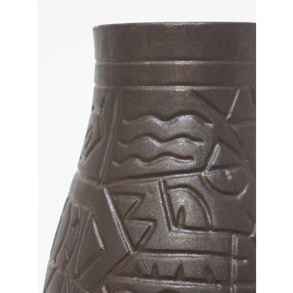 Nile Black Ceramic Vase 38cmh VASE at World Of Decor NZ