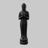 Greeting Buddha Standing On Lotus Base Statue - Black BUDDHA at World Of Decor NZ