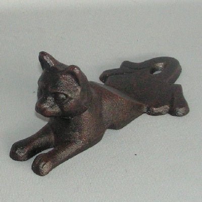 Lying Cat Door Wedge METAL/CAST IRON at World Of Decor NZ