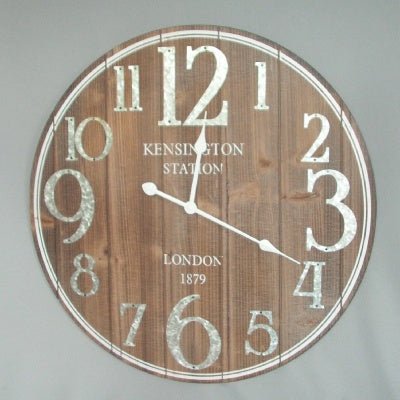 Galvin Number On Wood 68CM CLOCK at World Of Decor NZ