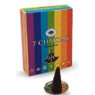 Green Tree 7 Chakra Cones INCENSE at World Of Decor NZ