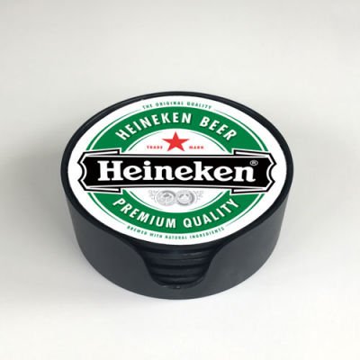 Heineken Glass Coaster Set of 6 COASTER at World Of Decor NZ