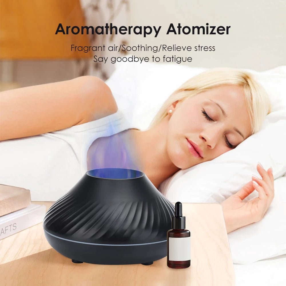 Air Humidifier/Aroma Diffuser USB 130ML - Volcanic Black Aroma Diffuser,Air Humidifier,Essential at World Of Decor NZ