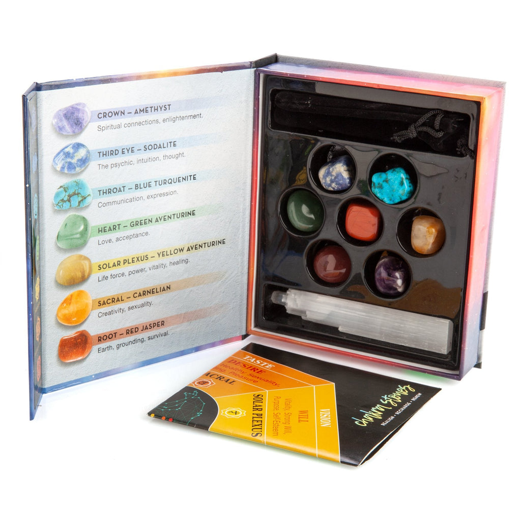 Chakra Stones Wellness Kit Crystal, Crystal Suncatcher & Gem Tree at World Of Decor NZ