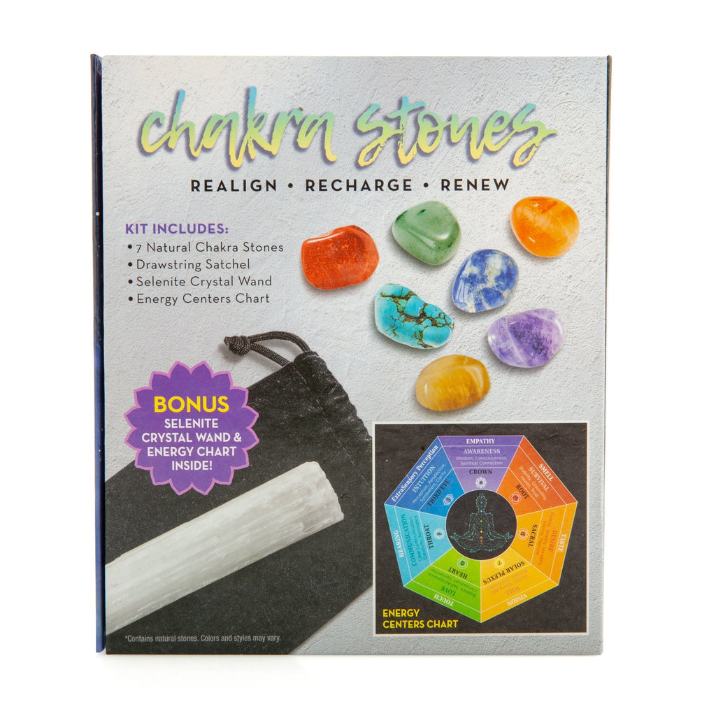 Chakra Stones Wellness Kit Crystal, Crystal Suncatcher & Gem Tree at World Of Decor NZ