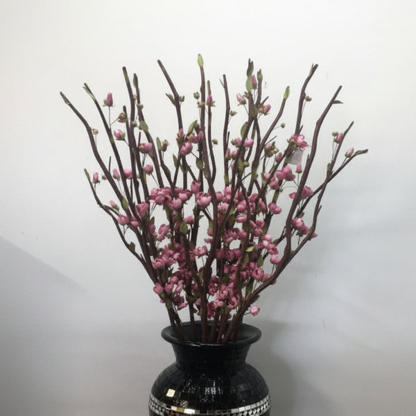 Dark Pink Cherry Blossom Set of 3 Artificial Flowers at World Of Decor NZ