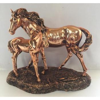 Horse & Foal Copper Electroplated at World Of Decor NZ