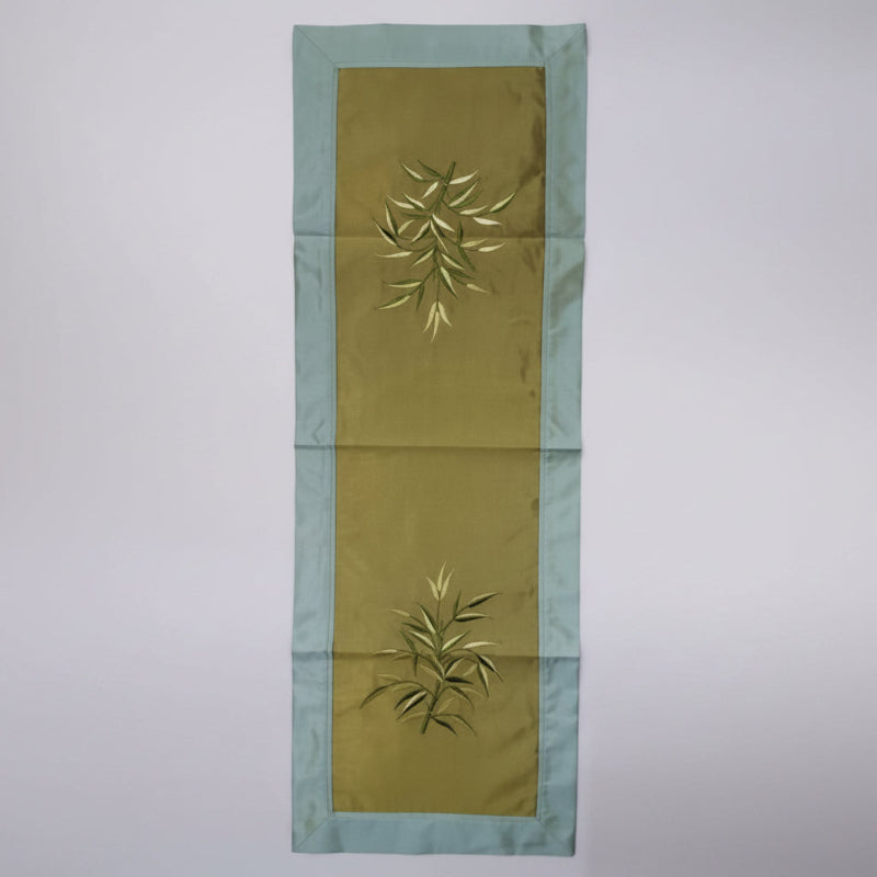 Fabric Table Runner Green 2 Tone Home Accessories at World Of Decor NZ