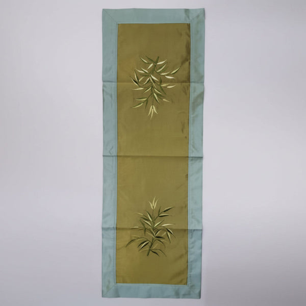 Fabric Table Runner Green 2 Tone Home Accessories at World Of Decor NZ