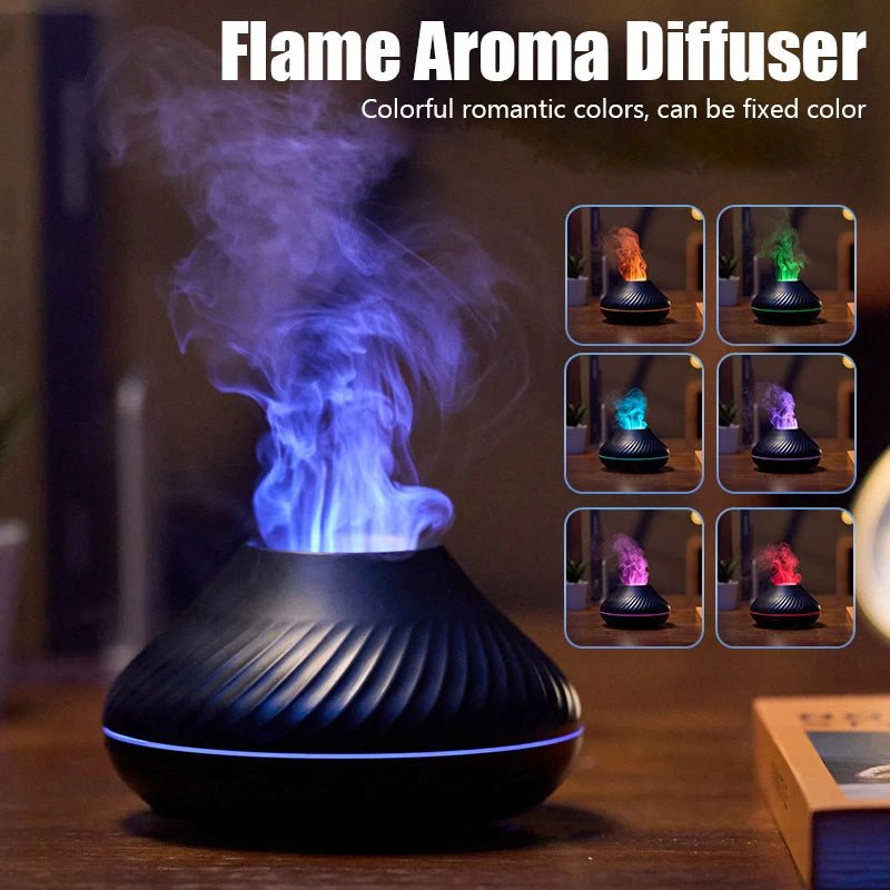 Air Humidifier/Aroma Diffuser USB 130ML - Volcanic Black Aroma Diffuser,Air Humidifier,Essential at World Of Decor NZ