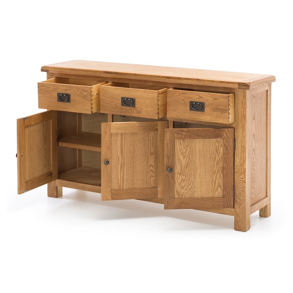 Buffet Cabinet 3 door 3 drawer - Oak FURNITURE at World Of Decor NZ
