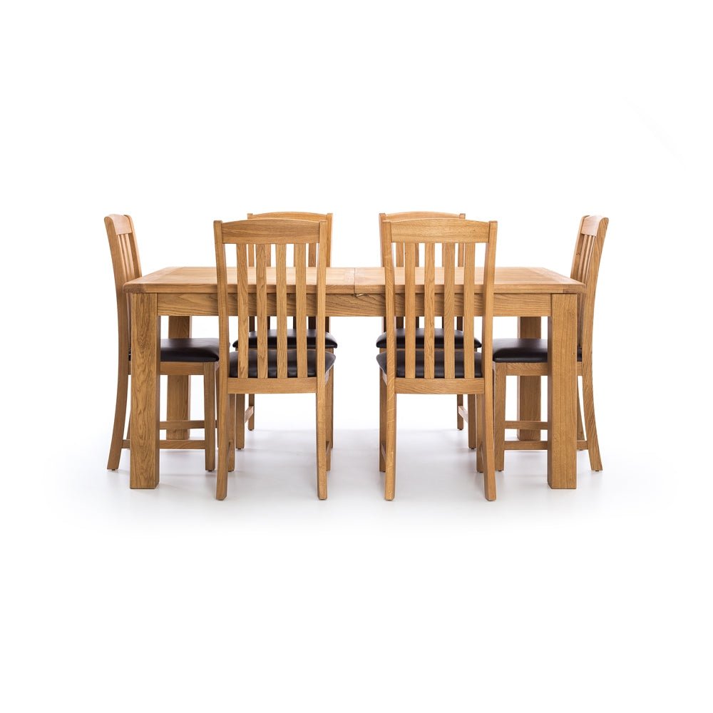 Dinning Table with Extension - Oak 180x100cm FURNITURE at World Of Decor NZ