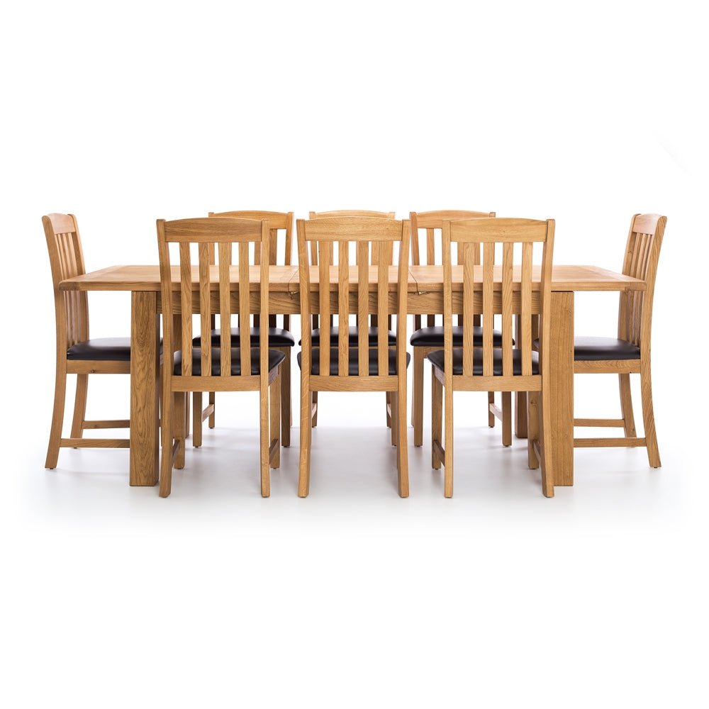 Dinning Table with Extension - Oak 180x100cm FURNITURE at World Of Decor NZ