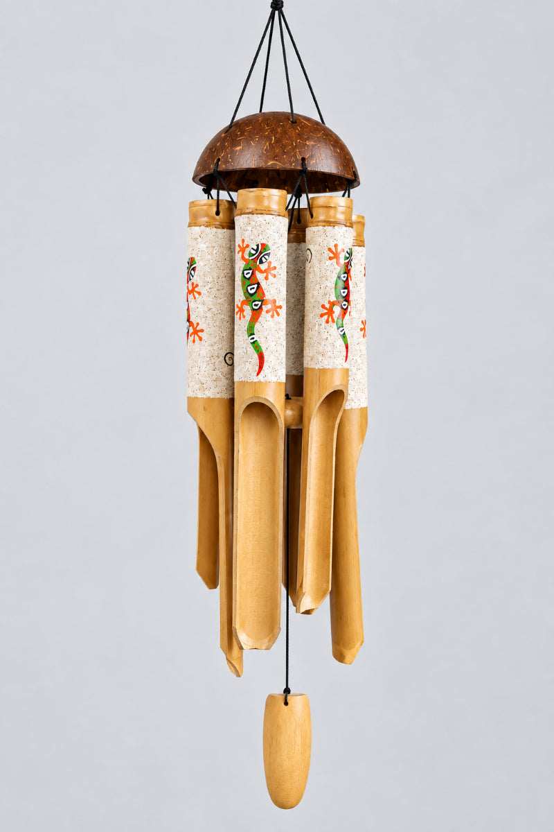 Gecko Sand Painted Wind Chimes Windchimes & Outdoors at World Of Decor NZ