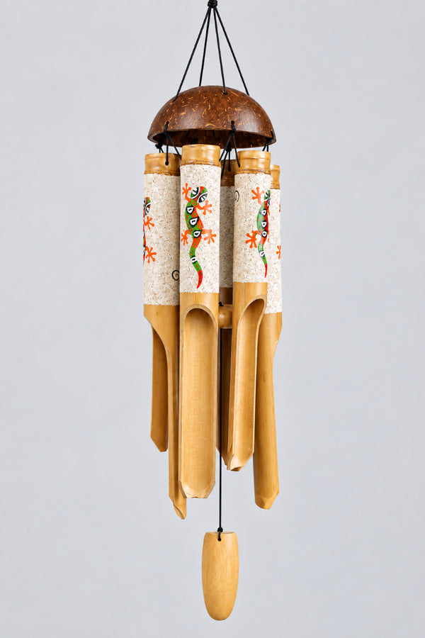 Gecko Sand Painted Wind Chimes Windchimes & Outdoors at World Of Decor NZ