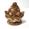 Happy Wealth Buddha On Ingot Base - Gold BUDDHA at World Of Decor NZ