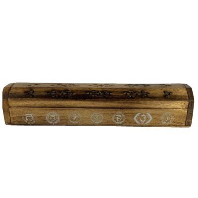 Chakra Incense Box - Wooden INCENSE at World Of Decor NZ