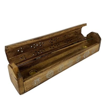 Chakra Incense Box - Wooden INCENSE at World Of Decor NZ