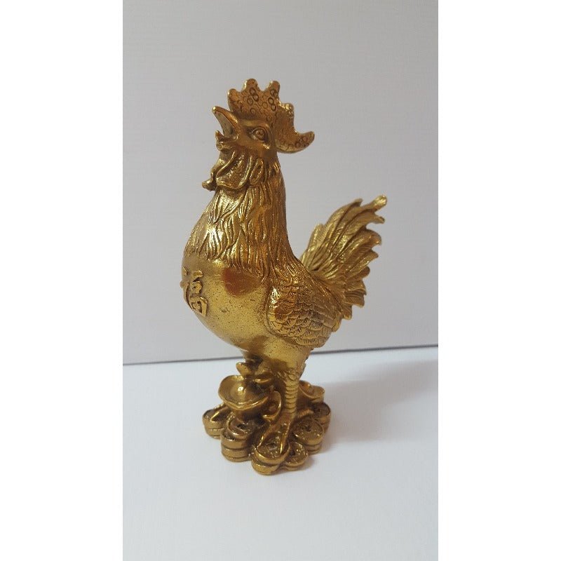 Brass Rooster 14cm FENG SHUI PRODUCTS at World Of Decor NZ