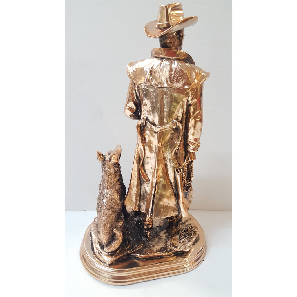 Stockman With Dog SCULPTURE/ORNAMENT & ANIMAL at World Of Decor NZ