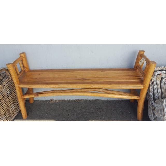 Rustick Teak Bench Seat - Natural CHAIR at World Of Decor NZ