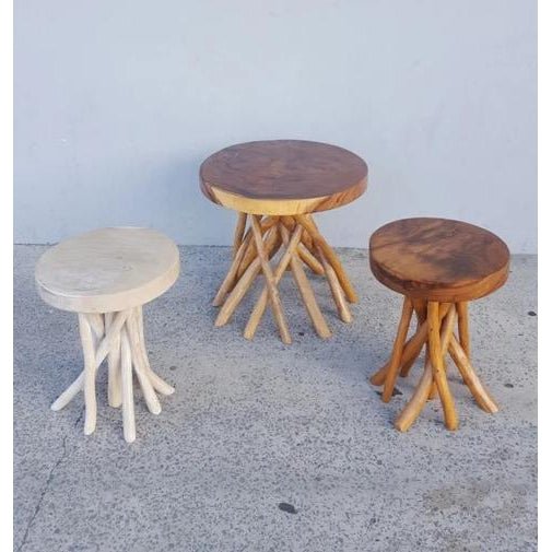 Rustic Round Table - Natural FURNITURE at World Of Decor NZ
