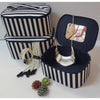 Blue & White Striped Cosmetic Bag- Med at World Of Decor NZ
