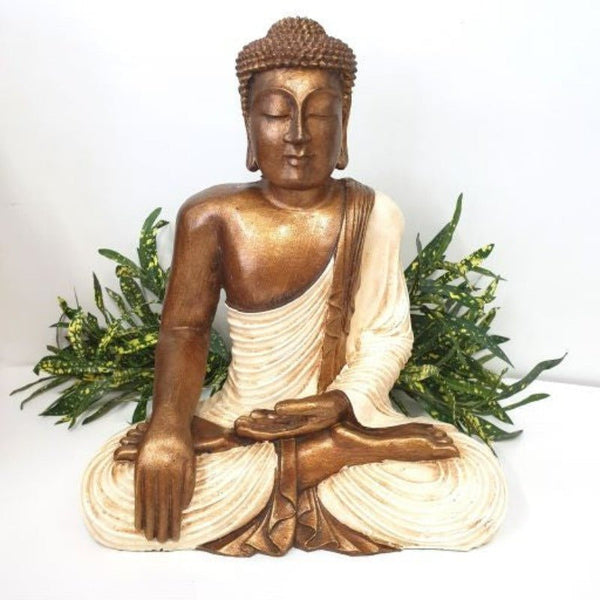 Buddha with Hand Down - Cream BUDDHA at World Of Decor NZ