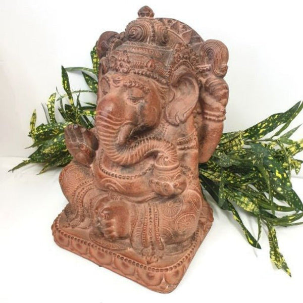 Ganesh With A Bowl Statue-Stone at World Of Decor NZ