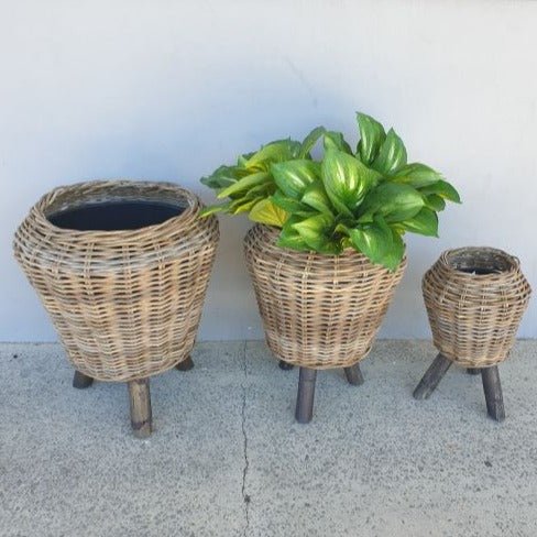 Rattan PlanterStand Small Cane & Rattan at World Of Decor NZ