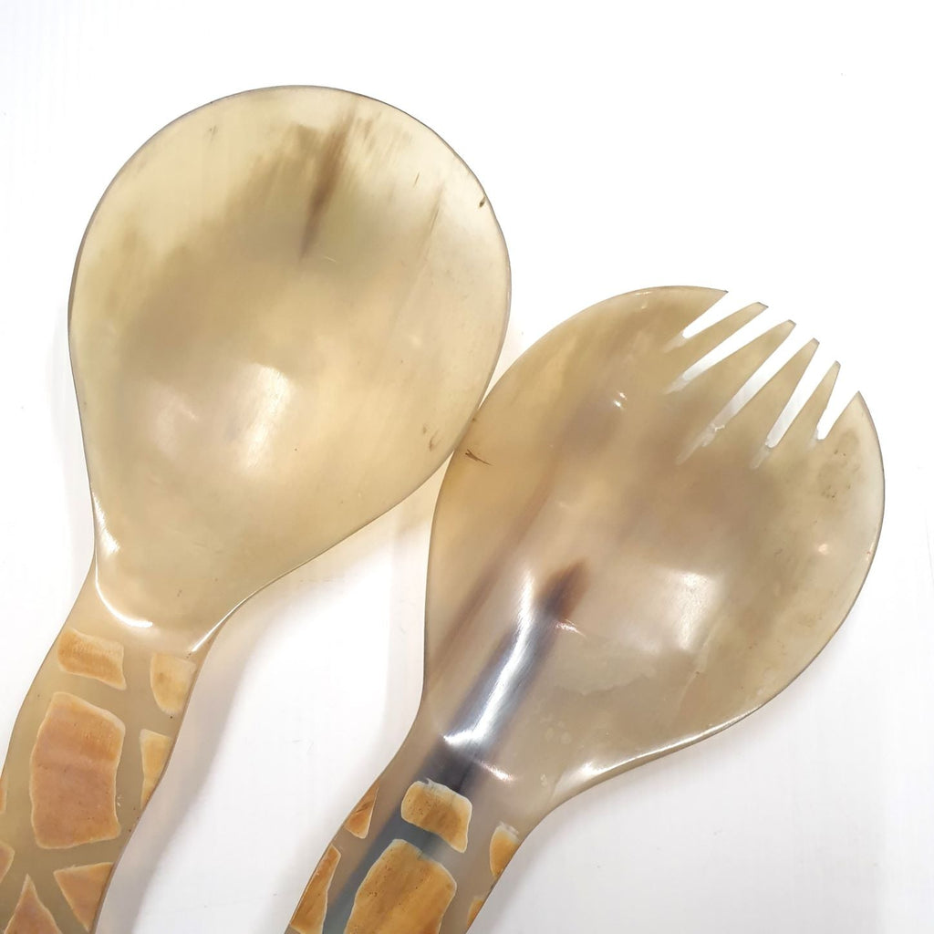 Balbinio Horn Salad Servers KITCHEN ACCESORIES at World Of Decor NZ