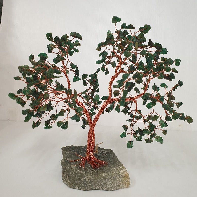 Gemstone Tree Crystal Green Adventurine Stone Base 25cm CRYSTAL 1 at World Of Decor NZ