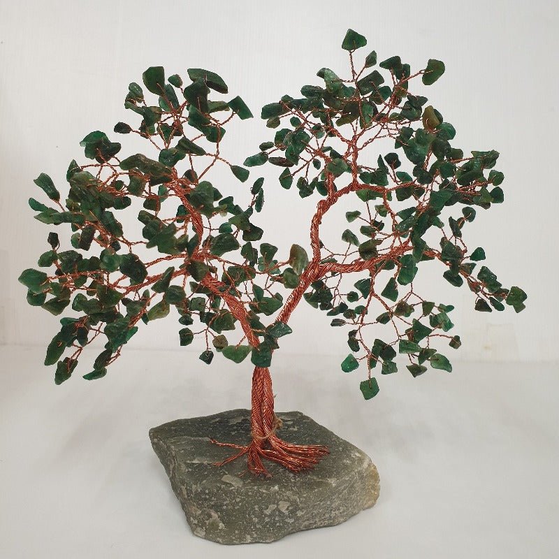 Gemstone Tree Crystal Green Adventurine Stone Base 25cm CRYSTAL 1 at World Of Decor NZ