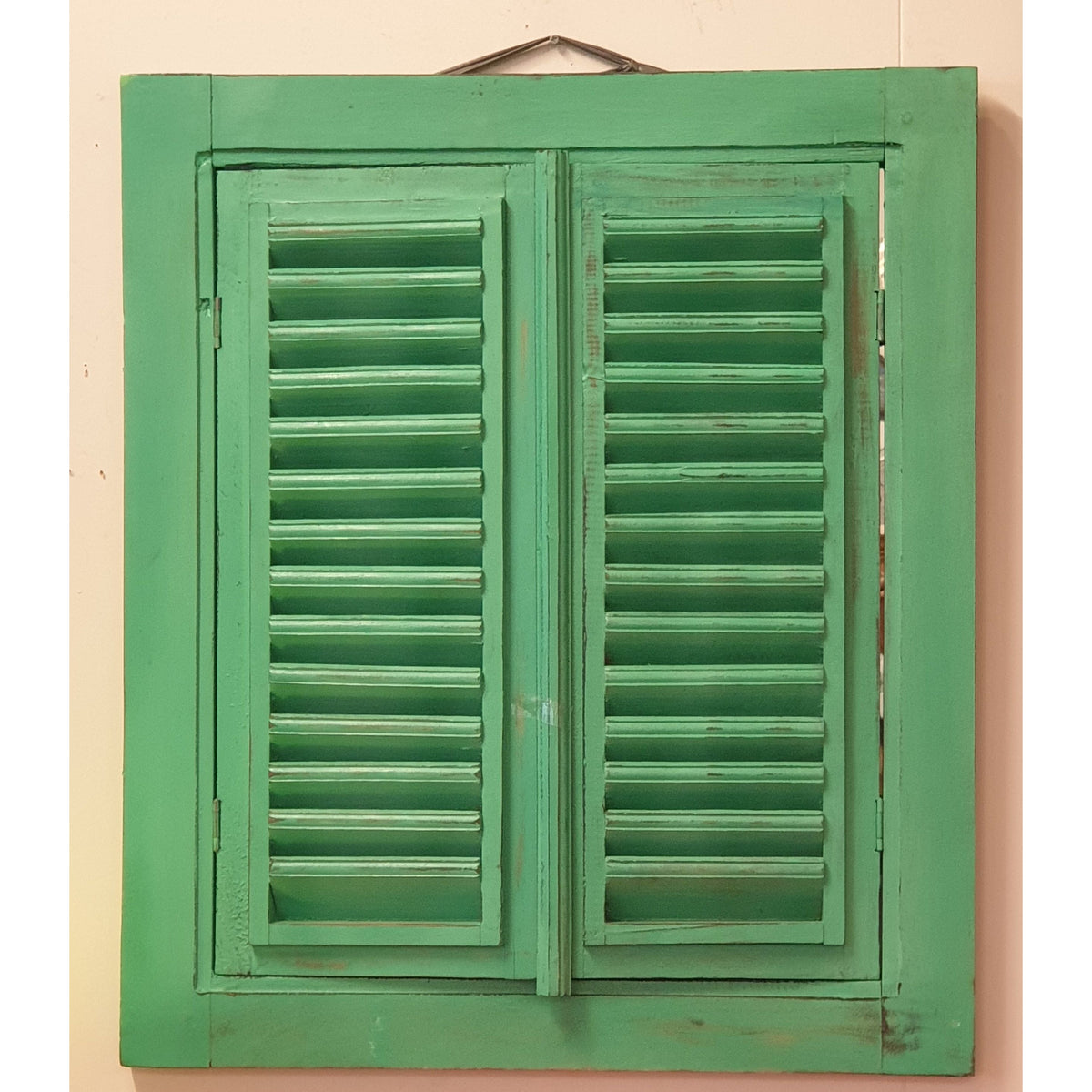 Shutter Jail mirror Turquoise Green World Of Decor