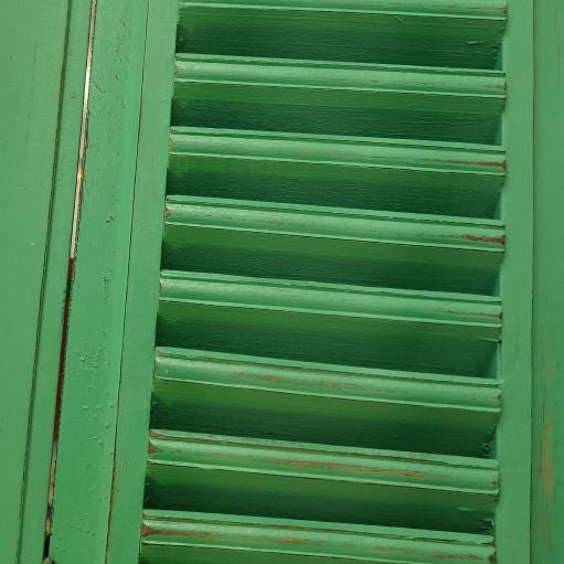 Shutter Jail mirror- Turquoise Green at World Of Decor NZ