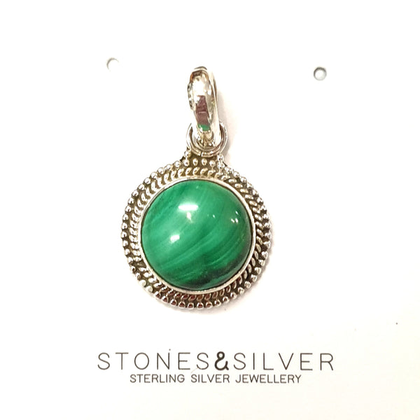 Turquoise Sterling Silver Pendent-Round at World Of Decor NZ