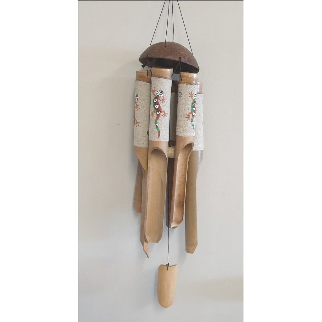 Gecko Sand Painted Wind Chimes Windchimes & Outdoors at World Of Decor NZ