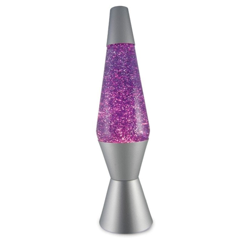 Diamond Glitter Lamp Silver Purple at World Of Decor NZ