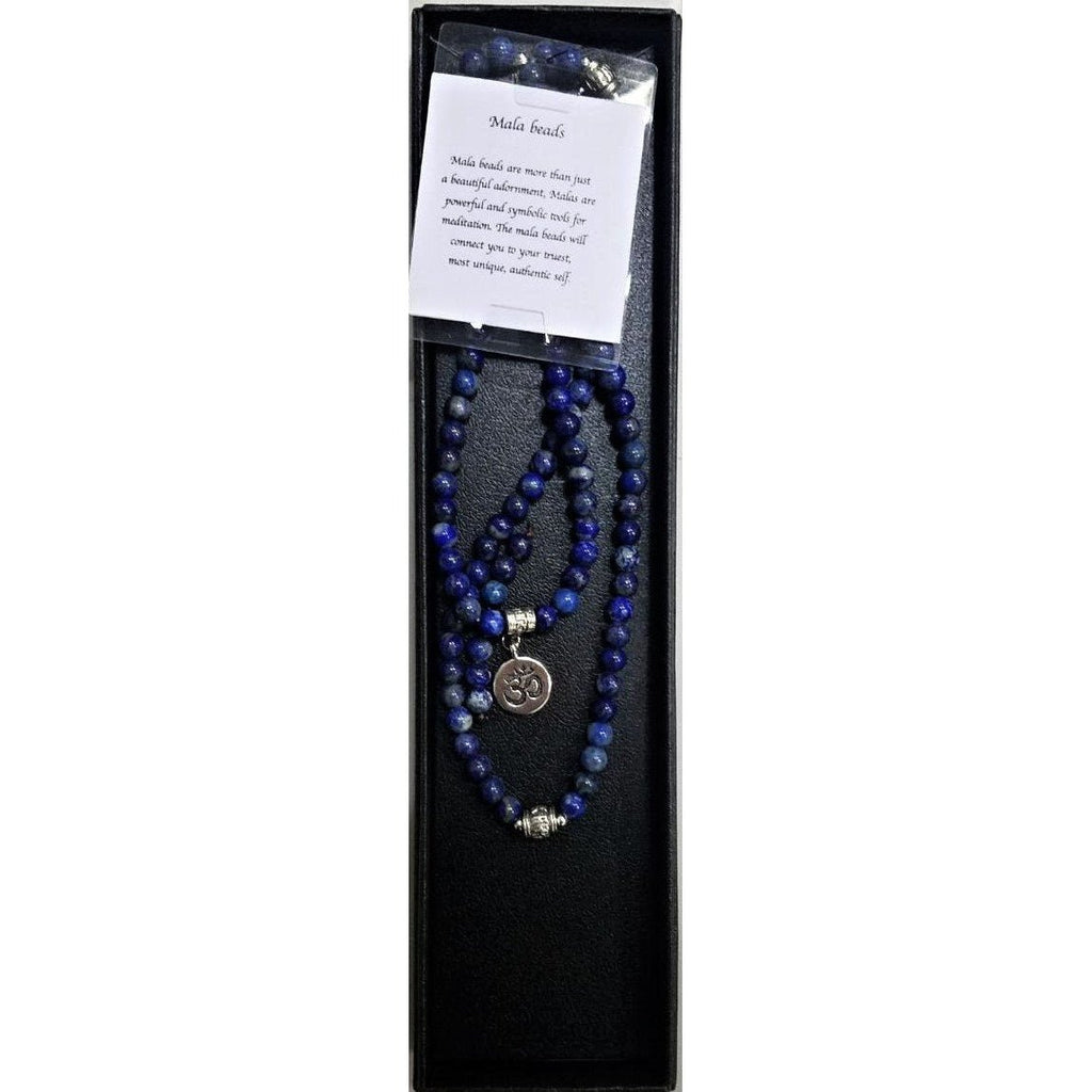 Lapi Lazuli Mala Necklace-108 Beads at World Of Decor NZ